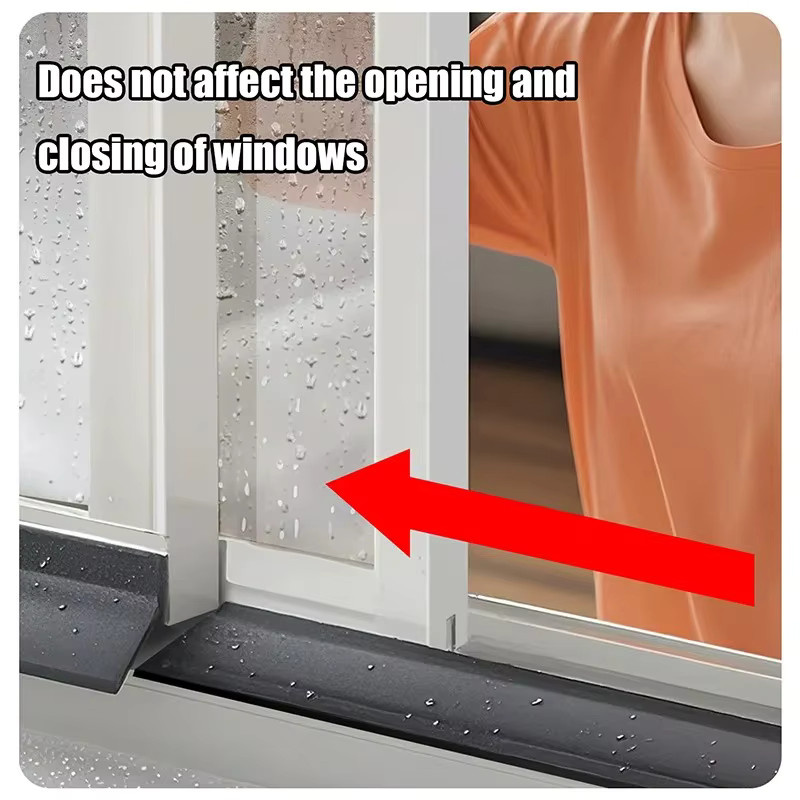 Hase Fenster Dichtungsstreifen Schwarz zur Isolierung und Windabdichtung für Schiebefenster und Balkontüren - Bild 6