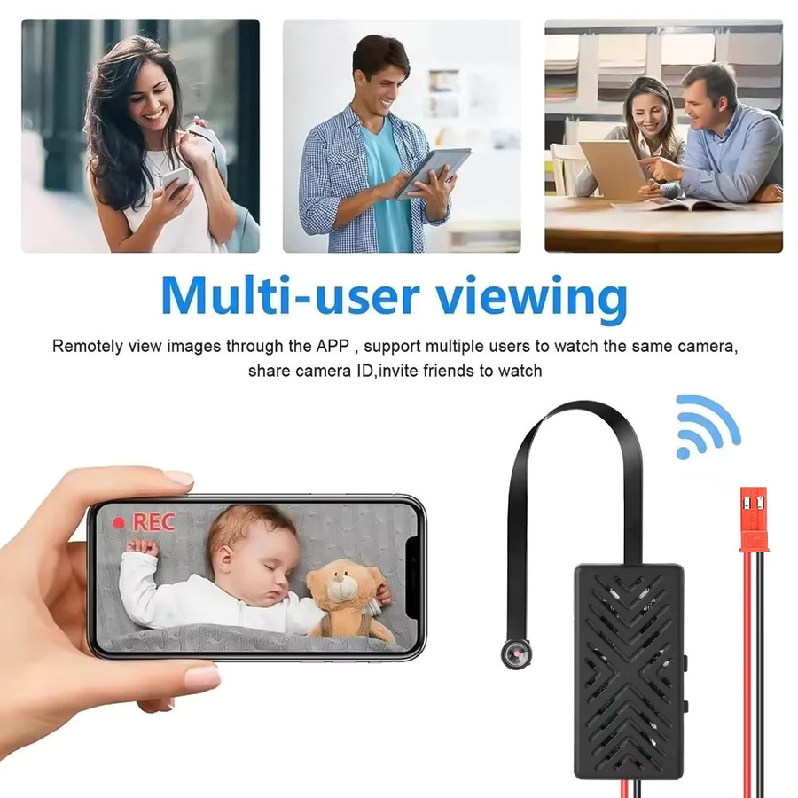 Virwir Mini HD 1080P WiFi Action Camcorder Schwarz Tragbare Drahtlose Sport DV DVR Kamera mit Remote View P2P Unterstützung - Bild 3