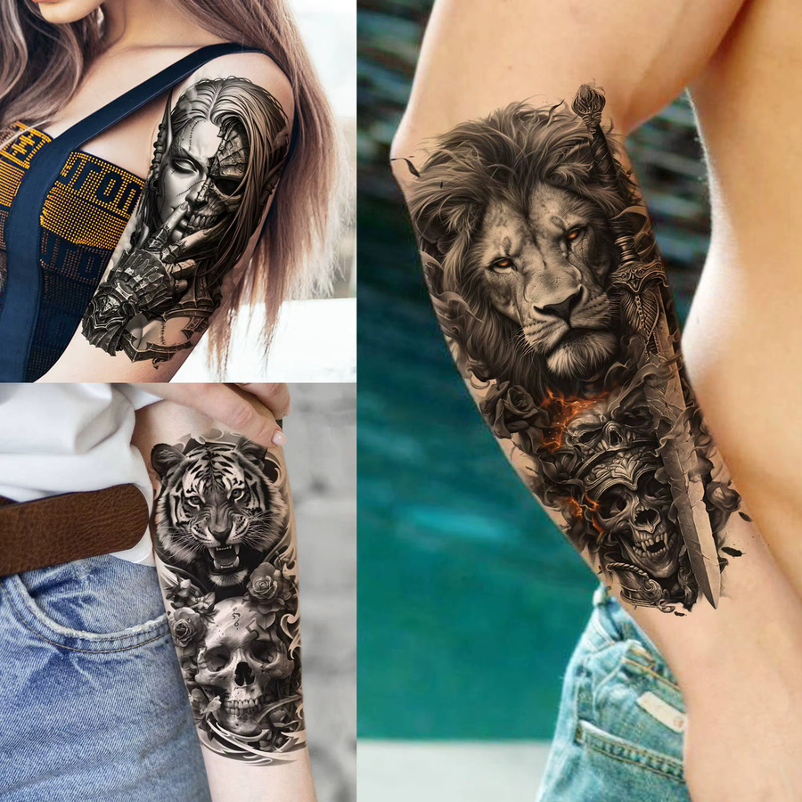YURAN Temporäre Tattoos, 73 Stück, Unisex, wasserdicht - Bild 2