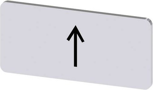 Siemens Bezeichnungsschild 3SU1900-0AC81-0QS0 in Silber und Weiß, 10 Stück - Bild 1