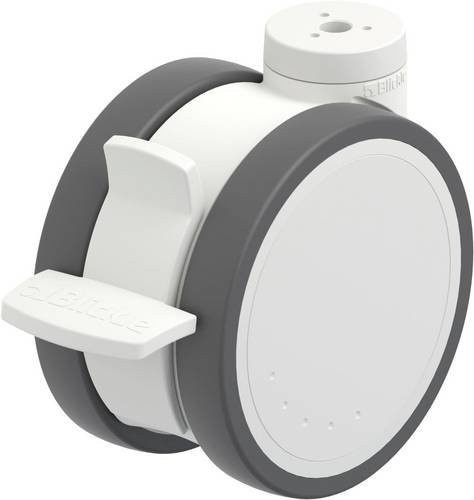 Blickle LKDH-PATH 125K-11-FI Kunststoff-Doppelrolle in Grau und Weiß mit 125 mm Durchmesser und einer Tragfähigkeit von 125 kg - Bild 1