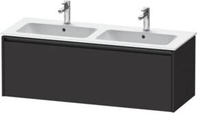 Duravit Waschtischunterschrank Ketho.2 wandhängend mit 1 Auszug in Graphit Matt, B/T/H: 128 x 44 x 44 cm - Bild 1