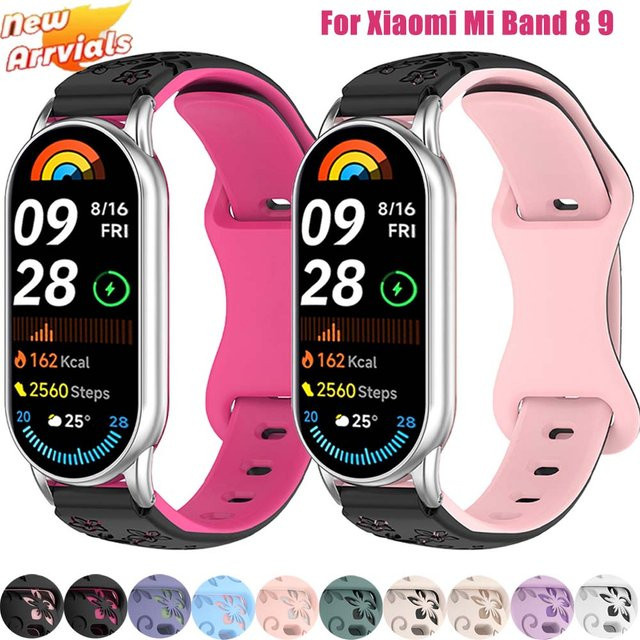 FancyWrist Armband für Xiaomi Band 8 & 9, Silikon, Schwarz, Damen - Bild 1