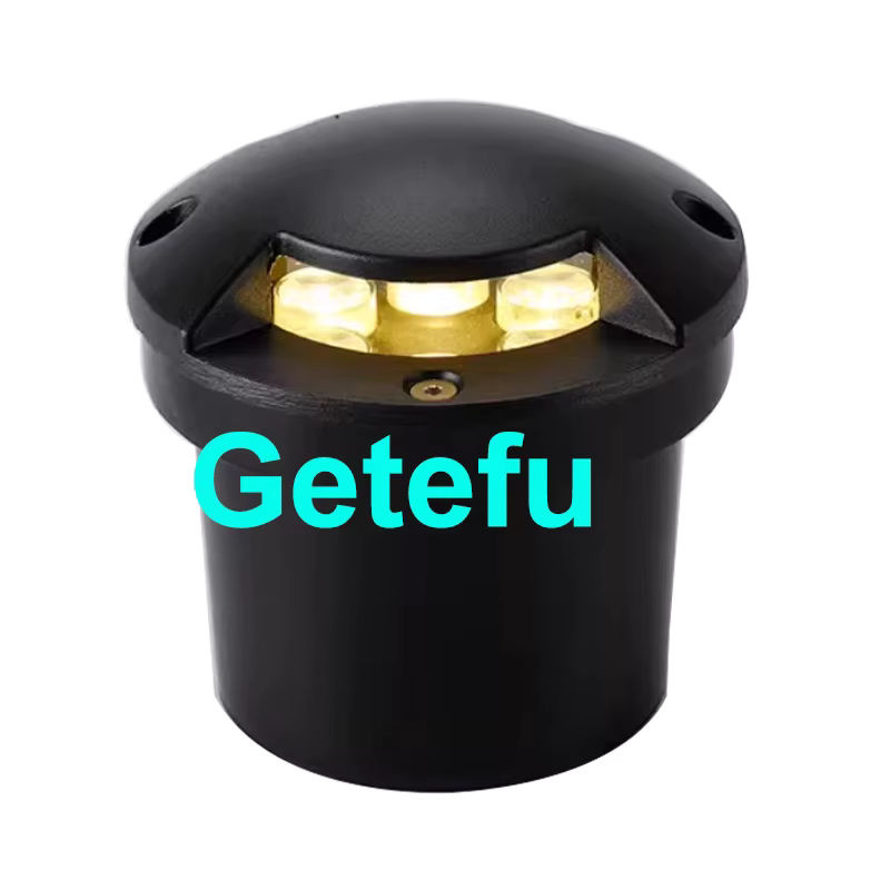 Getefu Wasserdichte LED-Untergrundlampe für den Außenbereich in Schwarz mit warmweißem Licht - Bild 2