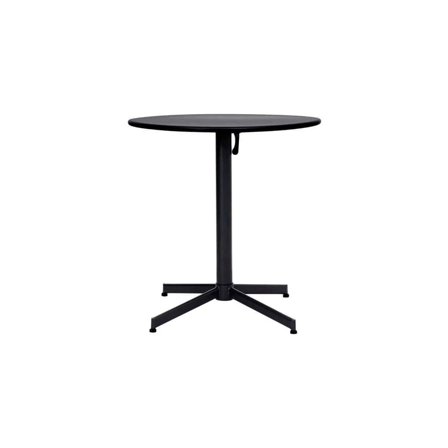House Doctor Gartentisch Helo aus Eisen in Schwarz, rund, Durchmesser: 70 cm - Bild 1