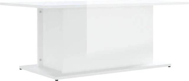 vidaXL Couchtisch in Hochglanz-Weiß aus Holzwerkstoff, B/T/H: 102 x 55,5 x 40 cm - Bild 1