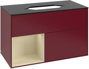 V&B Waschtischunterschrank Finion in Grau lackiert, Breite: 100 cm, Tiefe: 60,3 cm - Bild 1