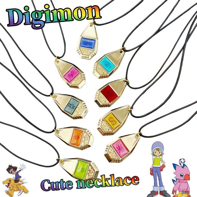 Bandai Halskette, Digimon Krieger-Abzeichen-Anhänger, Messing, Gold, Unisex - Bild 1