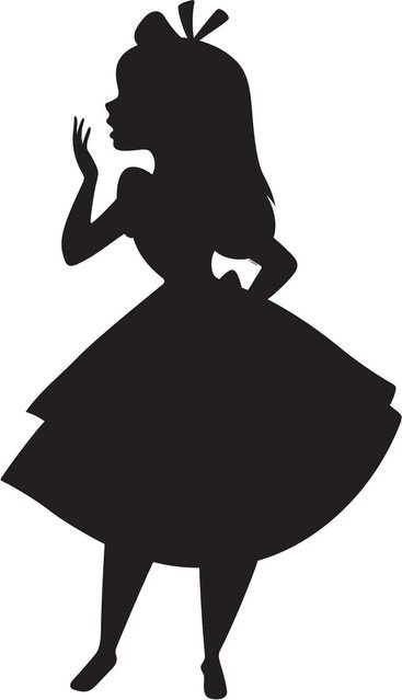 Komar Wandbild Alice Silhouette in Schwarz, B: 50 cm, H: 70 cm - Bild 1