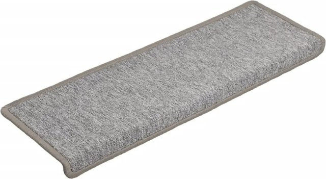 VidaXL Teppich-Treppenstufen 15 Stück, Hellgrau, selbstklebend und rutschfest, B/T/H: 65 x 21 x 4 cm - Bild 1