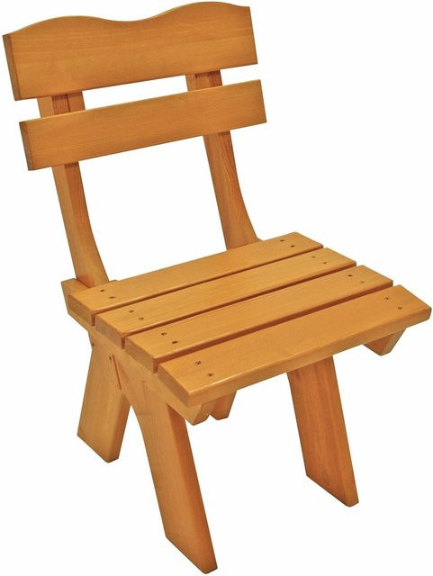 DEGAMO Stuhl FREITAL aus massiver Kiefer in Beige und Braun, lackiert - Bild 1