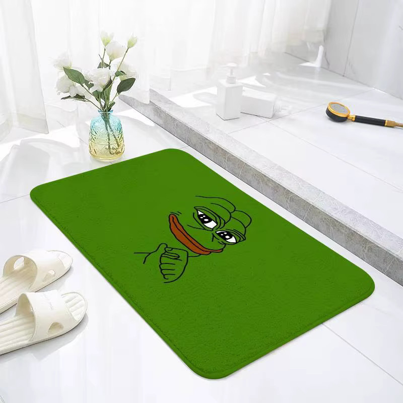 Beast Kingdom P-Pepe The F-Frog Teppich, grüne Antirutschmatte für Badezimmer und Eingangsbereich, B/T: 60 x 40 cm - Bild 5