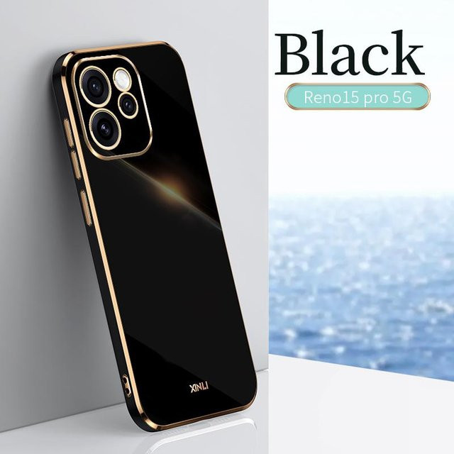 Silikon Case für Oppo Reno 15 Pro in Schwarz mit Kameraschutz und TPU Stoßfänger - Bild 1