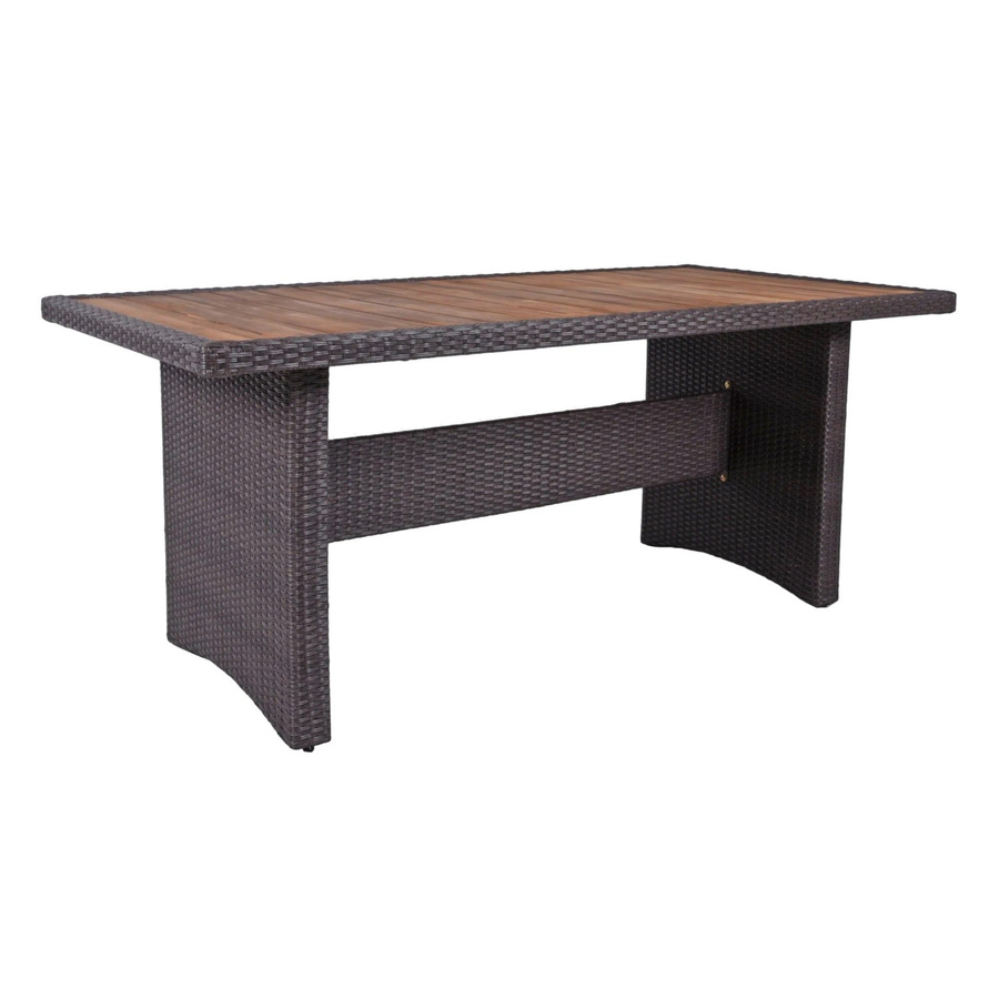 DELUKE Gartentisch ESSEN aus Akazie in Weidengrau, wetterfester Outdoor-Terrassentisch, B/T/H: 180 x 90 x 75 cm - Bild 2