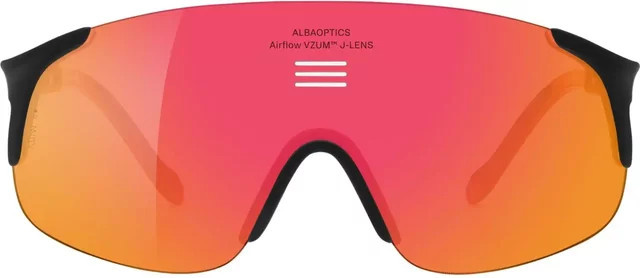 Alba Optics Jumbo Lens Sonnenbrille, Unisex, Vollrand, Black, Red, Plastic - Bild 1