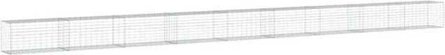 vidaXL Gabione mit Deckel aus verzinktem Eisen in Silber, B/H/T: 900 x 50 x 50 cm - Bild 1