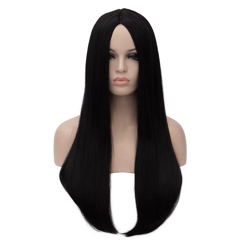 shyred Perücke, lange schwarze synthetische Haare, Damen - Bild 2