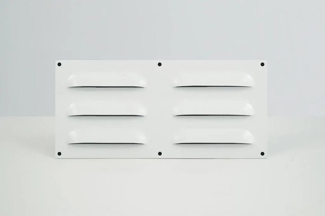 Dalsys Lüftungsblech Kiemenblech aus Aluminium in Weiß, B: 22,9 cm, H: 13,6 cm - Bild 1