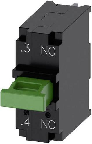 Siemens Kontaktmodul 3SU1400-3AA10-5BA0 in Schwarz, 240 V/AC, 250 V/DC aus Kunststoff - Bild 1