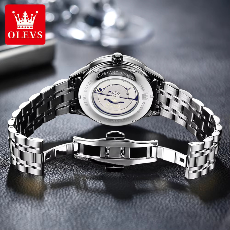 OLEVS Armbanduhr Automatik, Edelstahl, Bicolor, Herren - Bild 5