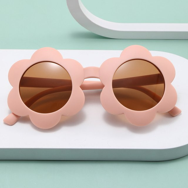 ZUXUB Sonnenbrille Kinder, Vollrand, rund, Kunststoff, pink - Bild 1