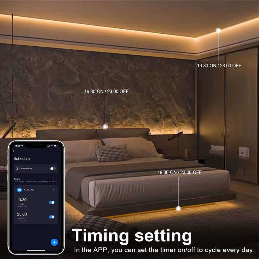 CHNAITEKE Tuya Zigbee Dimmbares RGB LED-Streifenband Neon Flex in Weiß, 24V, Wasserdicht mit Smart APP und Sprachsteuerung - Bild 3