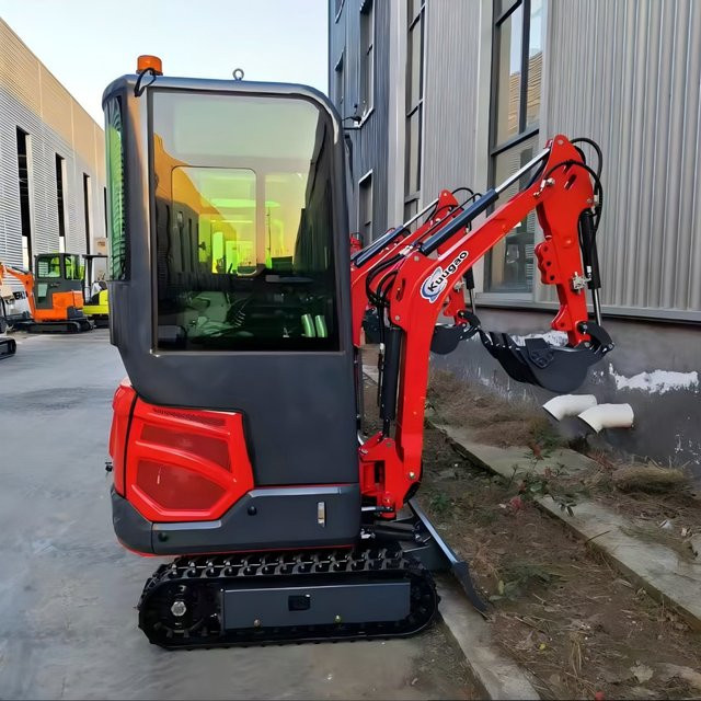 Kubota Mini-Bagger mit EURO-Motor als Raupenbagger in Rot - Bild 1