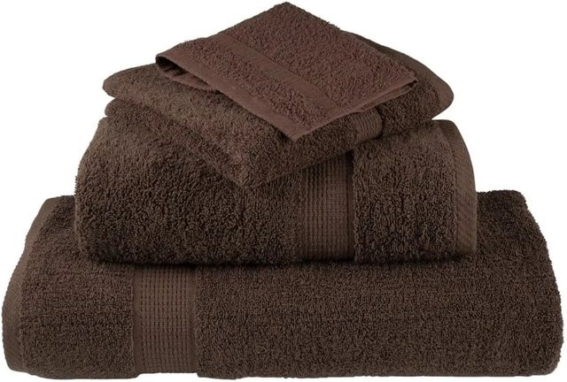 vidaXL Premium-Handtücher SOLUND, 10er-Set, Braun, Baumwolle, 600 g/m², B: 50 cm, L: 100 cm - Bild 1