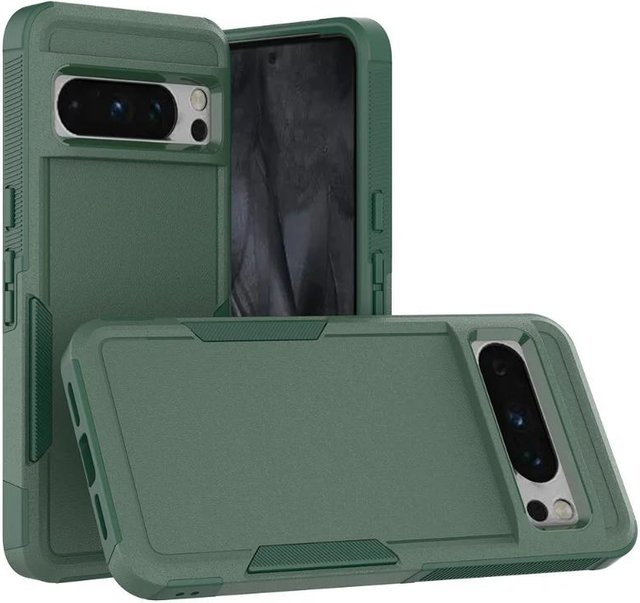 Robustes 2in1 Heavy Duty Armor Case für Google Pixel 9 Pro XL 8 Pro 7 Pro 6 Pro 5G Stoßfeste Schutzhülle aus PC und TPU in Grün - Bild 1