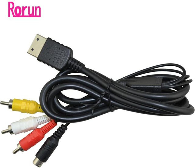 Xunbeifang S-Video AV Kabel für Sega Dreamcast Konsole, Schwarz, Länge: 1,8 m - Bild 1