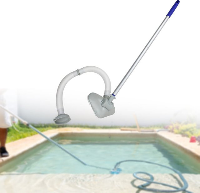 Kesoto Schwimmbad-Staubsauger-Schlauch-Set mit Bürste in Weiß zur manuellen Reinigung von SPA, Whirlpool, Teich, Boden und Wänden - Bild 1