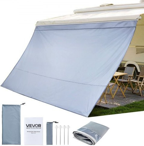 VEVOR RV Markisen-Sonnenschutzschirm aus Polyester-Mesh mit UV50+ Schutz und Reißverschluss, passend für 4 m Markisen, B: 3,7 m x H: 2 m - Bild 1