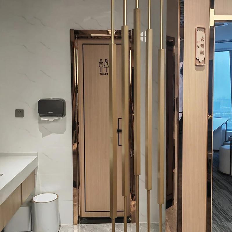 Global Pavilion Acryl-Waschraum-Schild als Unisex-WC-Tür-Wandetikett mit Aufkleber für Männer und Frauen - Bild 5