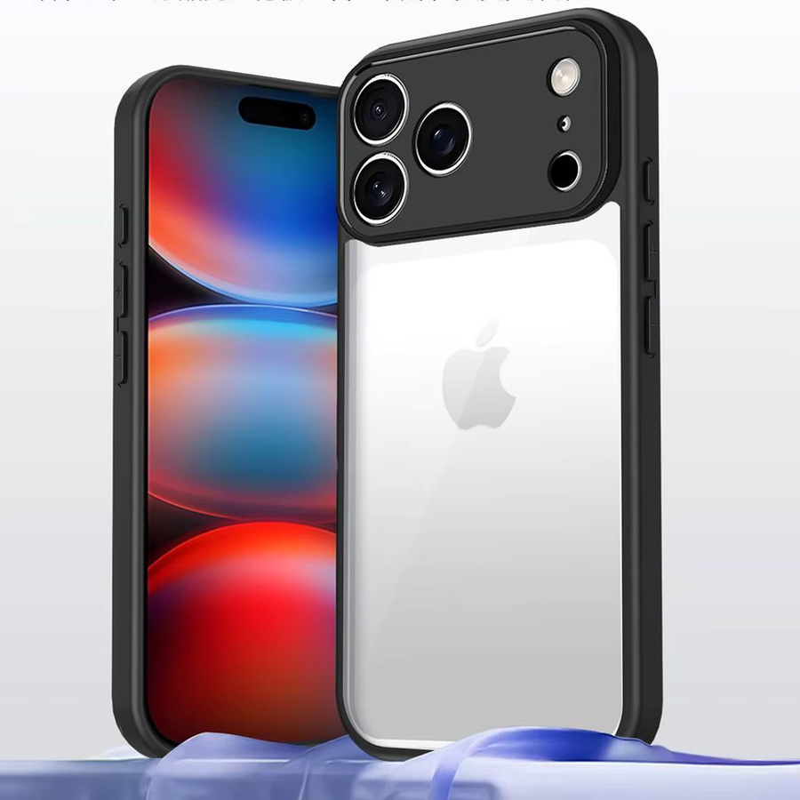 Stoßdämpfende Silikon-Schutzhülle für Apple iPhone 17 Pro Max und iPhone 17 Pro, transparente matte Rückseite mit harter Abdeckung - Bild 2