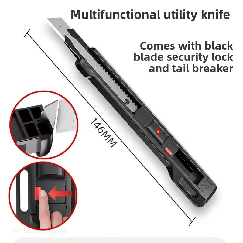 Mijia Stretch Utility Tool Papierschneider aus Kohlenstoffstahl in Schwarz mit Sicherheitsverriegelung und 18mm Klinge - Bild 5