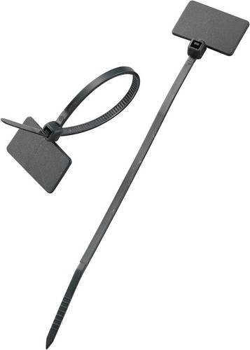 TRU COMPONENTS Leitermarkierer Schwarz mit Beschriftungsfläche 20 x 13 mm, 100 Stück - Bild 1