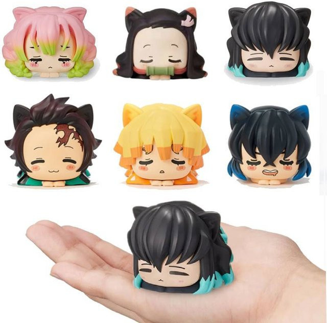 Bandai Demon Slayer Mini Figur, 6-teiliges Set, PVC Modell Puppe - Bild 1