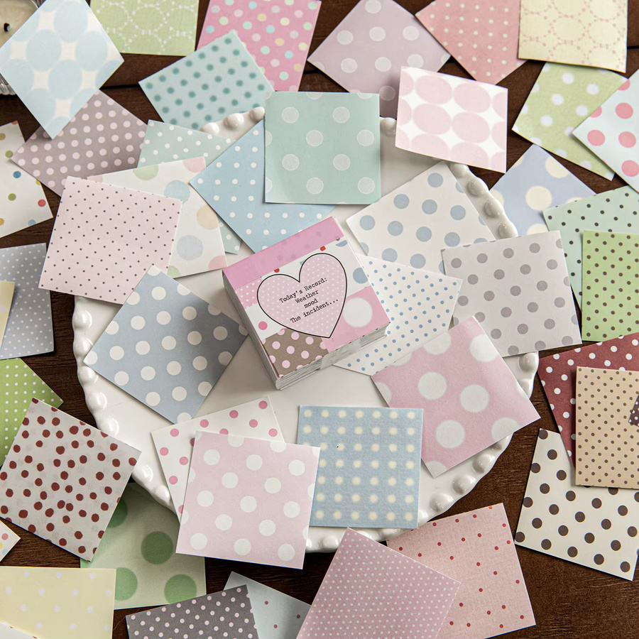 JIANQI Mini-Aufkleberbuch mit Grundrastermuster, 100 Stück, Multicolour, für DIY Scrapbooking und Junk Journal - Bild 1