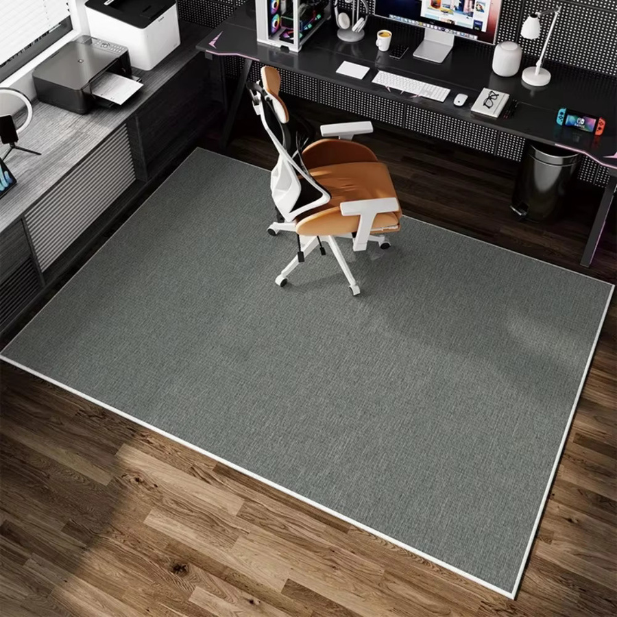 VIKAMA Teppich im minimalistischen Stil als schalldämpfende und verschleißfeste Stuhlunterlage für Gaming-Räume und Kinderzimmer - Bild 1