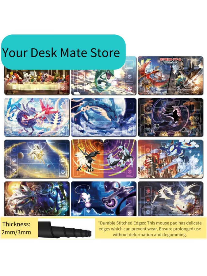 Potdemiel Pokémon Spielmatte, Wasserdichte Schreibtischunterlage, Bunt / Mehrfarbig - Bild 3