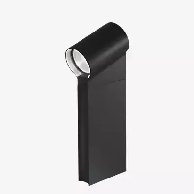 Artemide Oblique LED Pollerleuchte in Schwarz aus Metall für moderne Außenbereiche