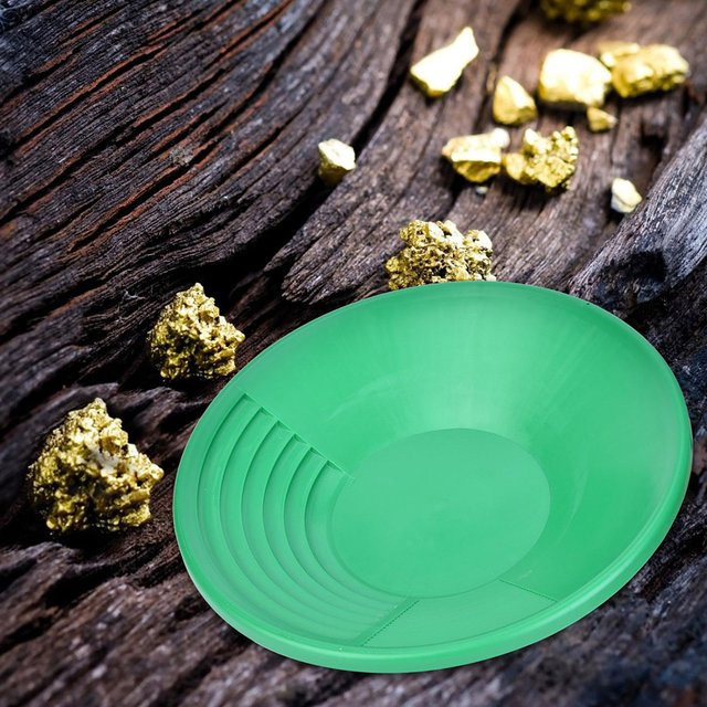 Goldwaschpfanne aus Kunststoff von Fishine in Grau für Bergbau und Prospektion, Durchmesser: 38,0 cm - Bild 1