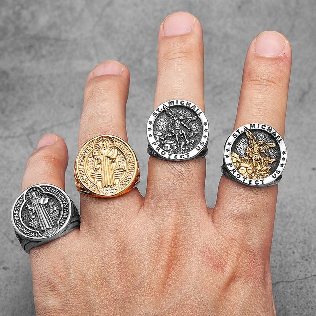 METAL HUNTER Ring Edelstahl, Silber, Punk, Unisex - Bild 1