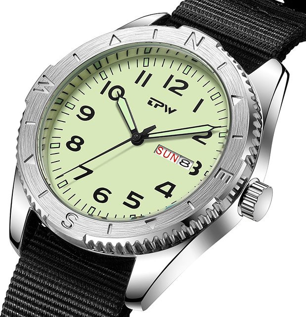 TPW Felduhr, Quarz, Edelstahl, 40 mm, Textil/NATO, Silber, Unisex - Bild 1