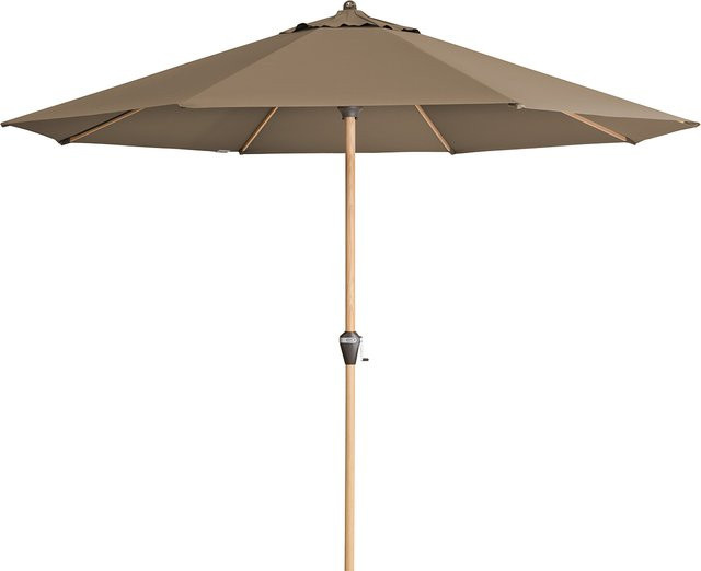 Doppler Sonnenschirm Alu Wood Ultra 350, beige, Durchmesser: 350 cm, Höhe: 264 cm - Bild 1