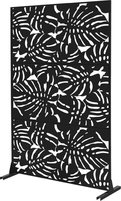ML-Design Metall-Sichtschutz Roma aus Stahl in Schwarz, B/H: 120 x 183 cm - Bild 1
