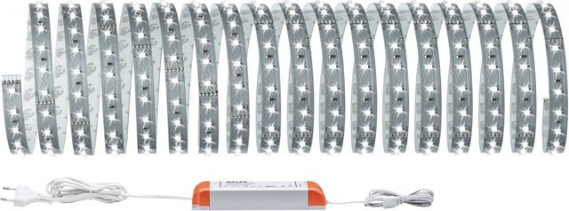 Paulmann MaxLED 500 LED-Streifen-Basisset mit Netzteil, Silber, 10 m, Cool White - Bild 1
