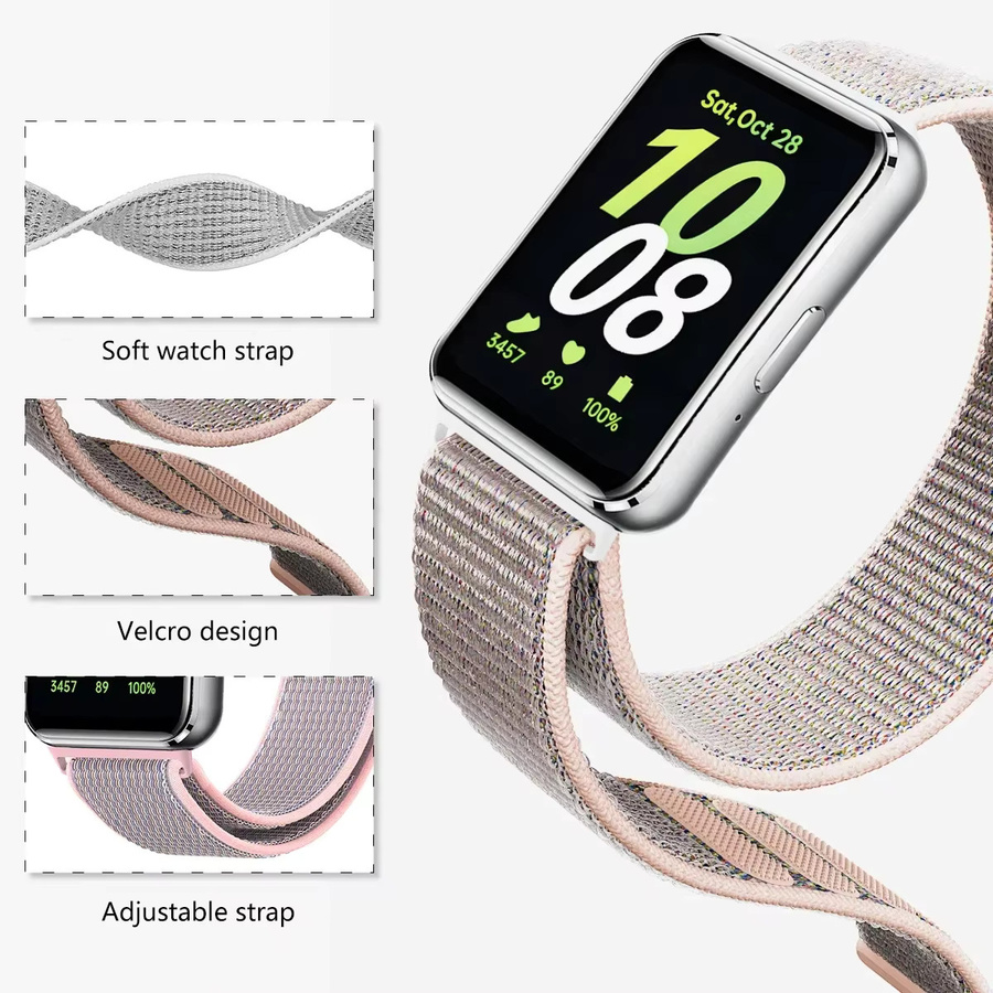 OAKCHARM Uhrenzubehör, Schutzhülle aus TPU + Band für Samsung Galaxy Fit 3, Nylon-Schlaufenband, Unisex - Bild 3