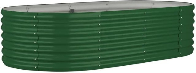 vidaXL Hochbeet aus verzinktem Stahl in Grün, B/T/H: 152 x 80 x 36 cm - Bild 1