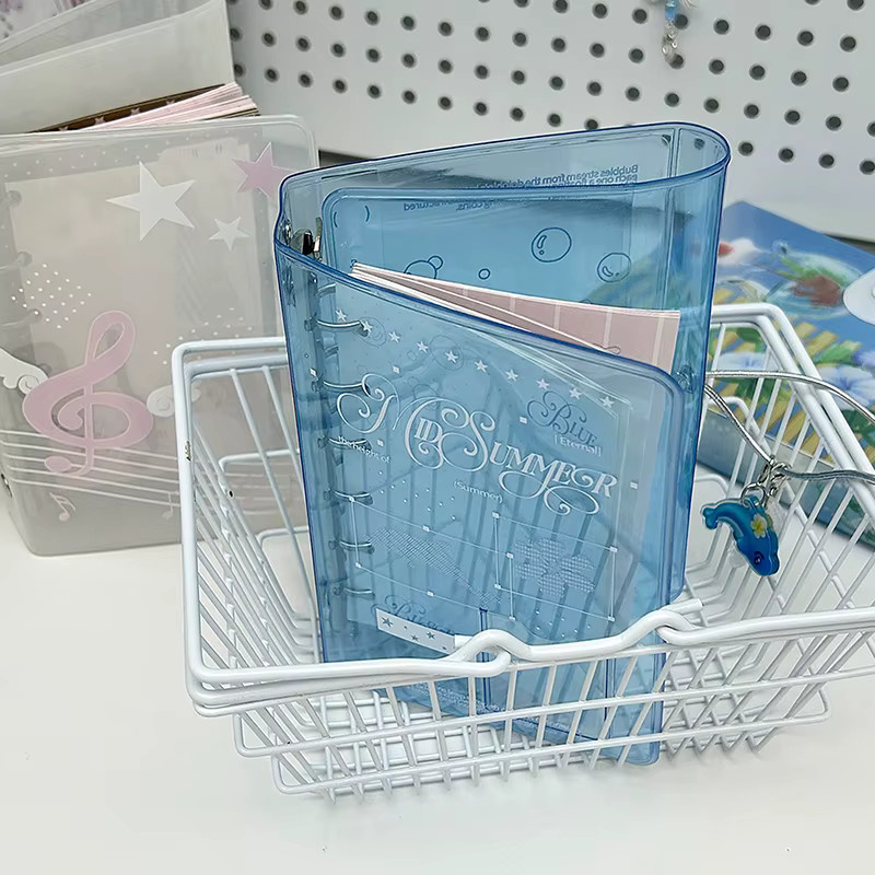 CHENJ Notizbuch Organizer A7 in Ozeanblau mit PVC-Einband und Trennseiten - Bild 2